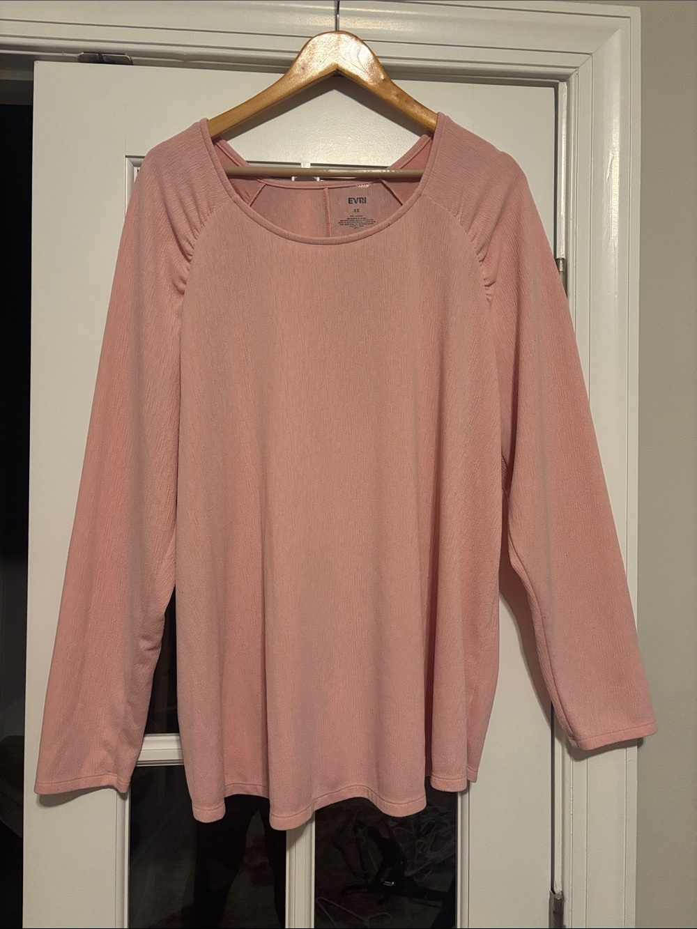 ☀️Dusty Pink Long Sleeve Scoop Neck Top